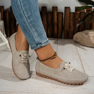 Misaki | Mocassins confort à semelle flexible – Blanc cassé