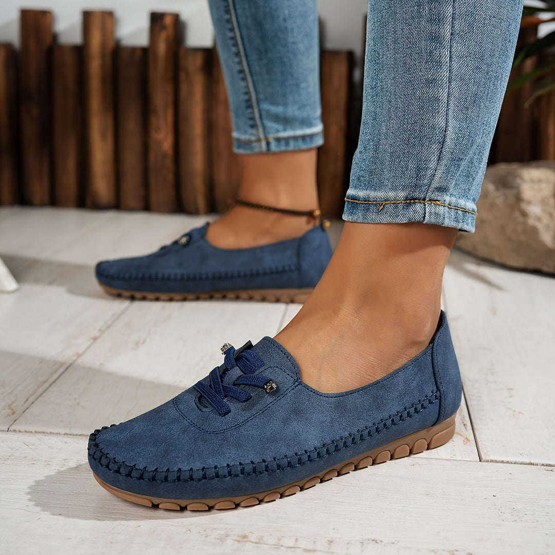 Misaki | Mocassins confort à semelle flexible – Bleu