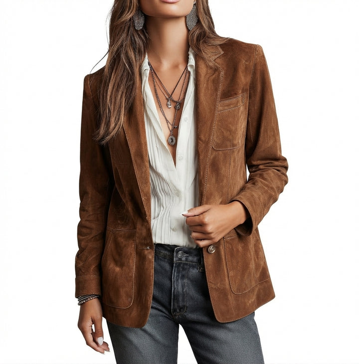 Kaede | Blazer effet daim à boutons