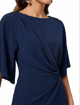 Ayame | Ensemble drapé à manches cape et pantalon large