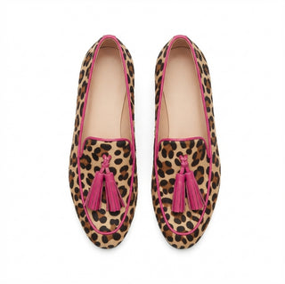 Tsubaki | Mocassins léopard rose