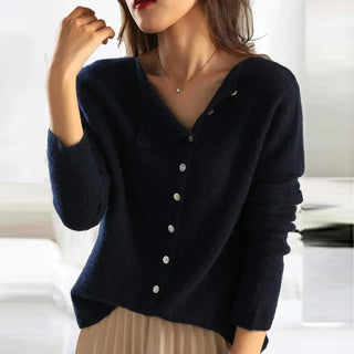 Kokoro | Pull chaud en maille texturée – Bleu marine