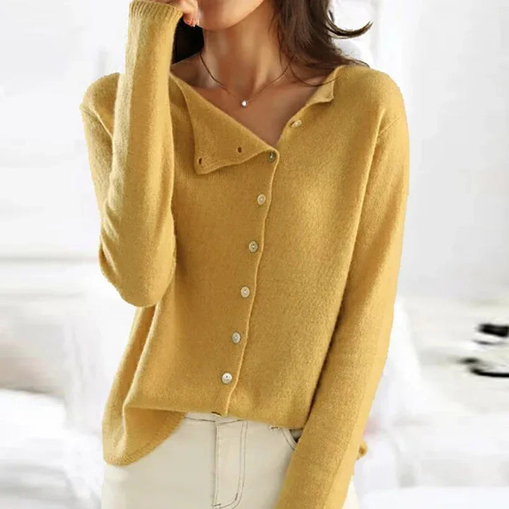Kokoro | Pull chaud en maille texturée – Jaune