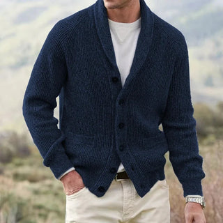 Cardigan à col châle – Bleu marine