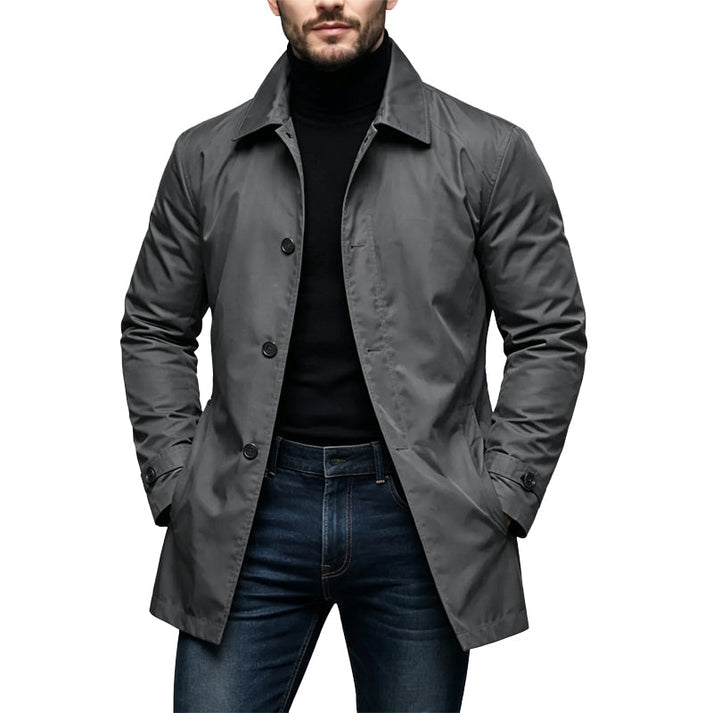 Veste mi-longue déperlante – Gris