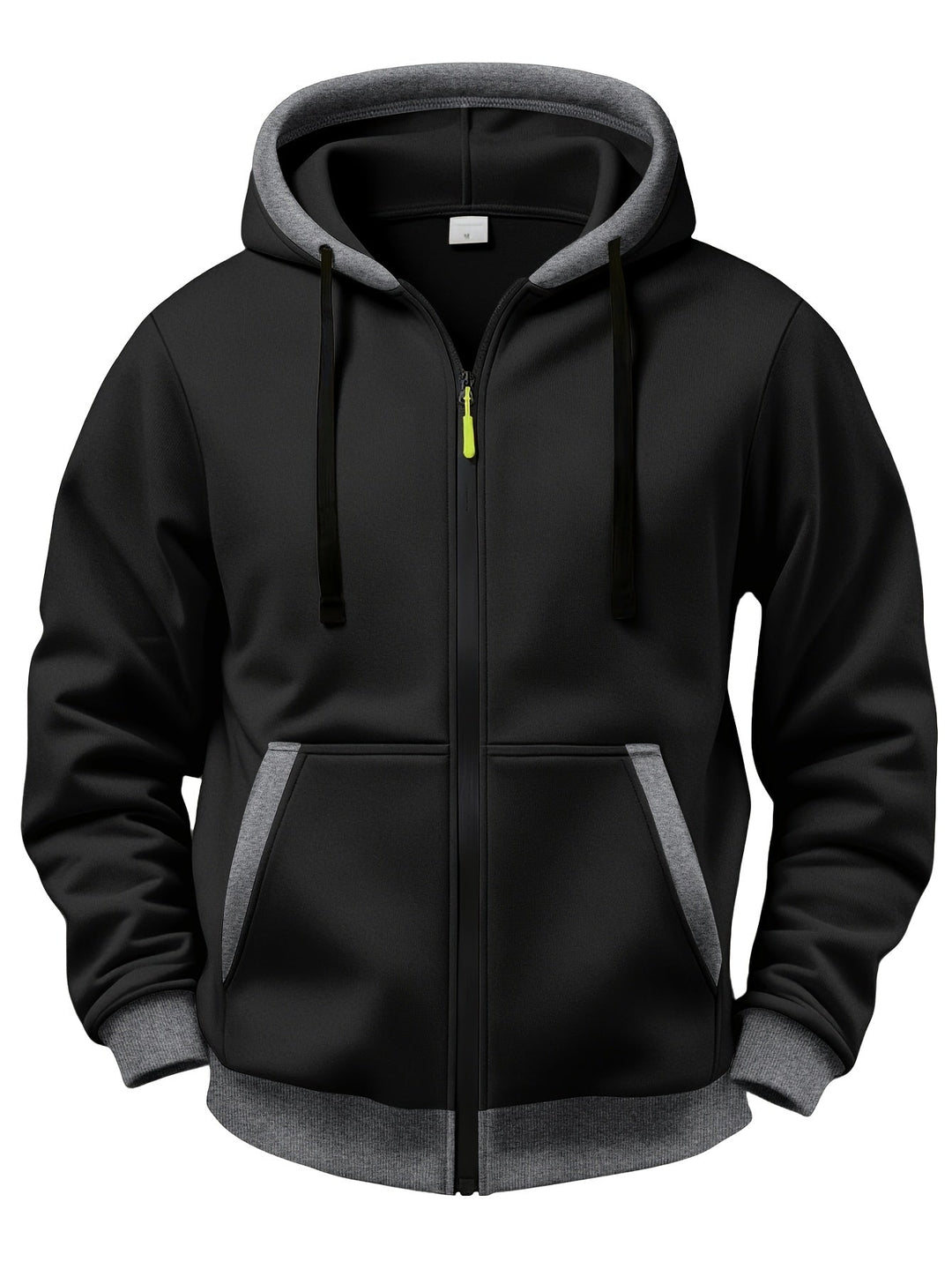 Sweat zippé à capuche – Noir