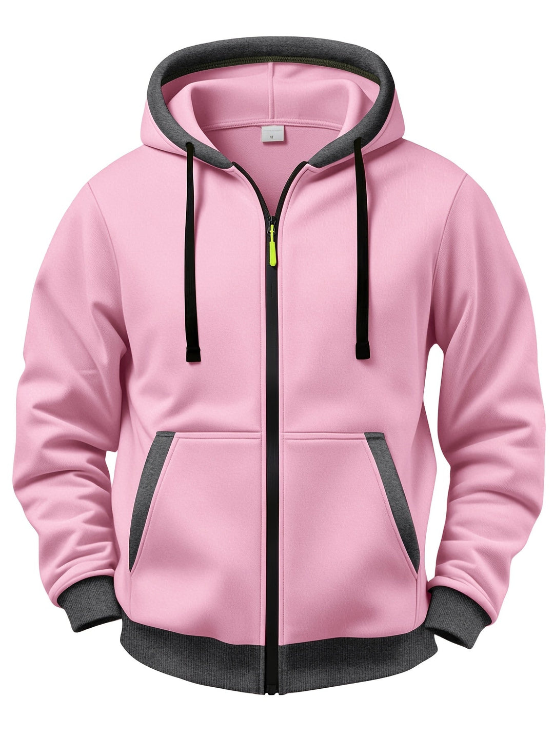 Sweat zippé à capuche – Rose