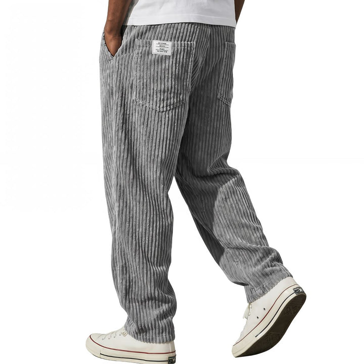 Pantalon en velours côtelé – Gris