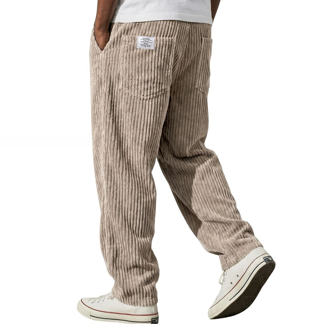 Pantalon en velours côtelé – Kaki