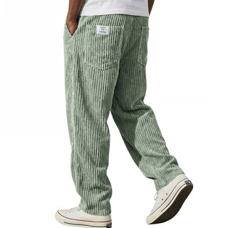Pantalon en velours côtelé – Vert clair