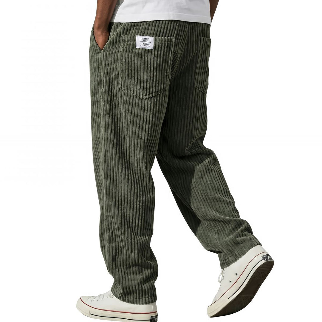 Pantalon en velours côtelé – Vert