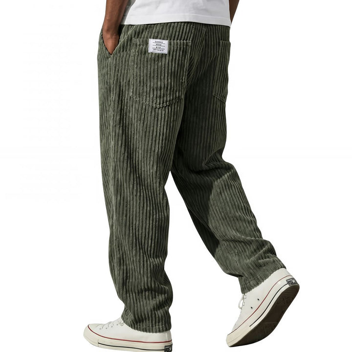 Pantalon en velours côtelé – Vert