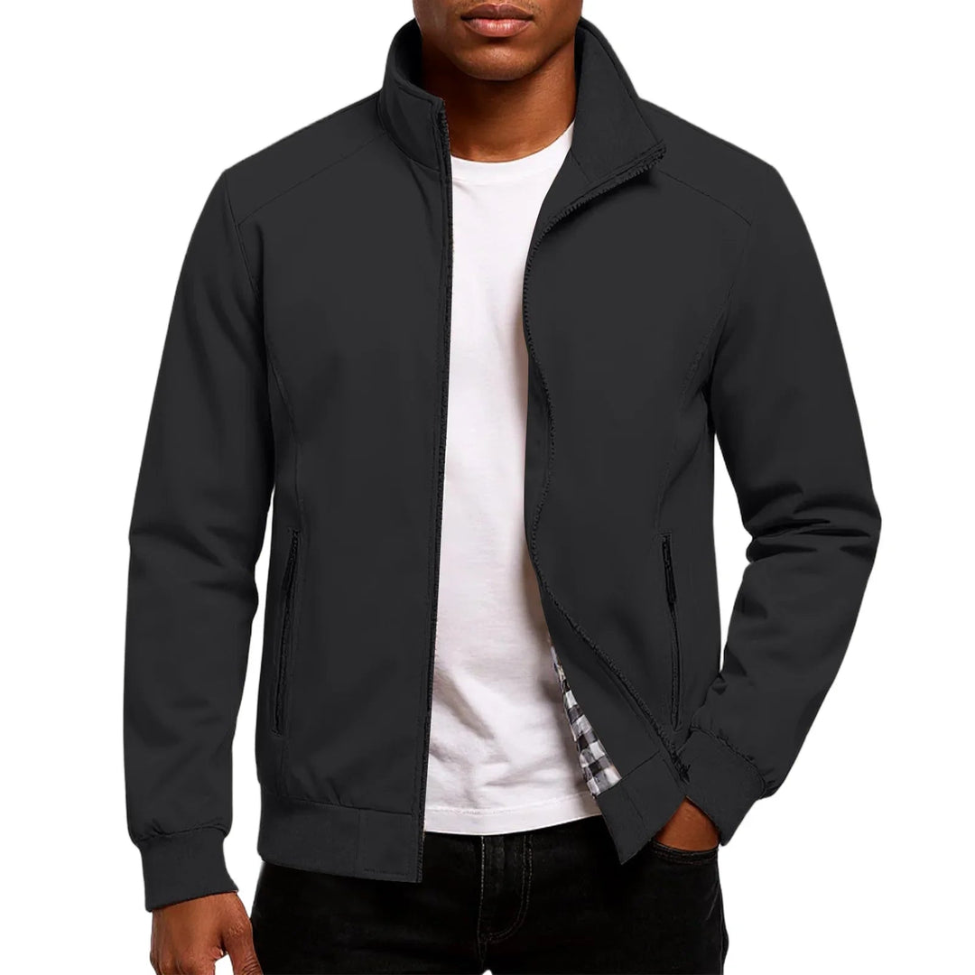 Blouson bomber à col montant – Noir