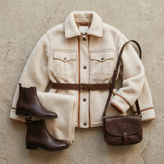 Composition look et accessoires veste sherpa Ritsu