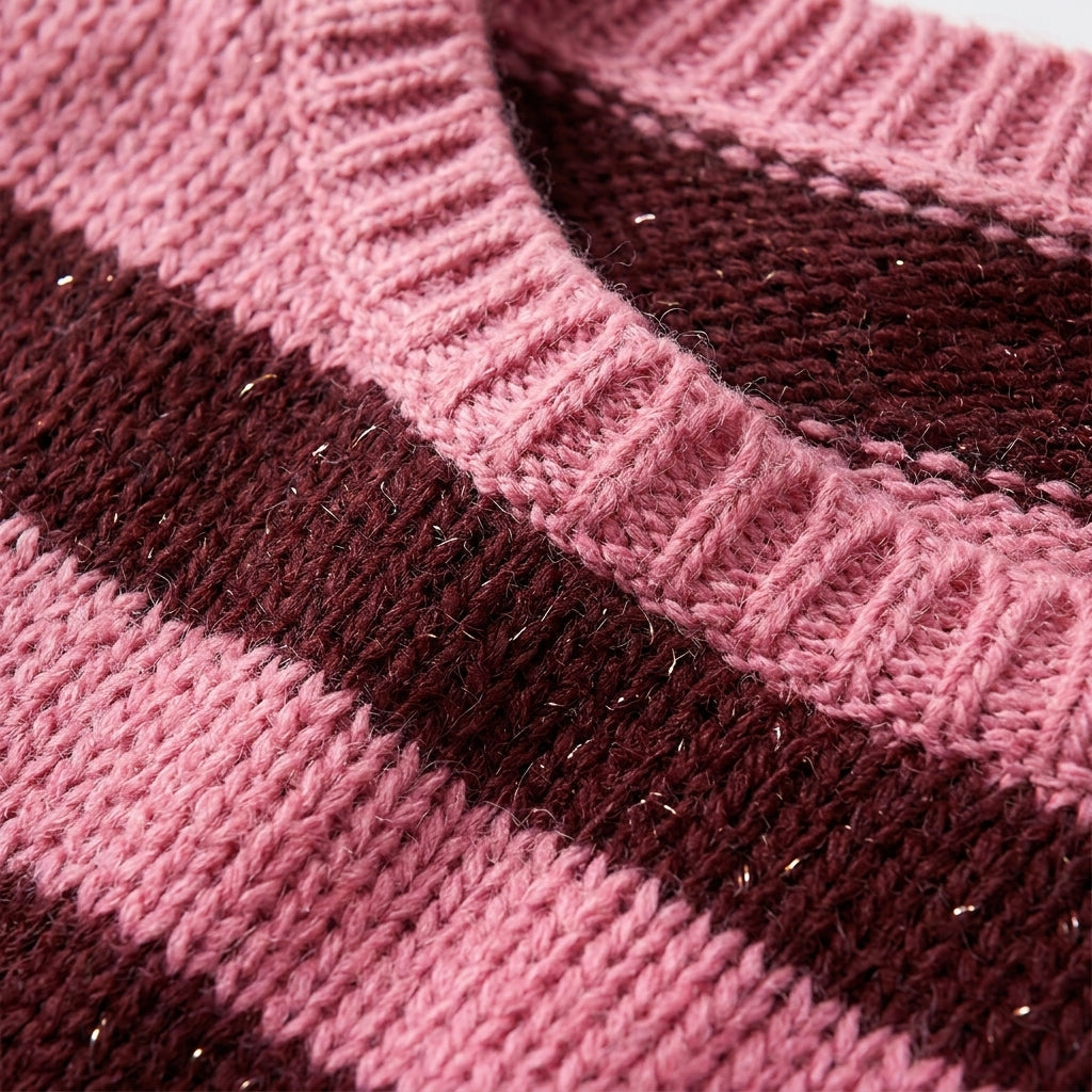 Kahori - Détail texture grosse maille rayée
