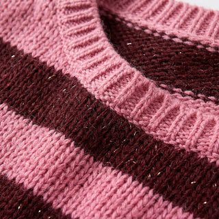 Kahori - Détail texture grosse maille rayée