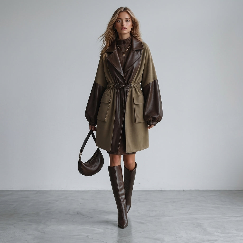 Fumi - Trench midi porté silhouette mannequin studio