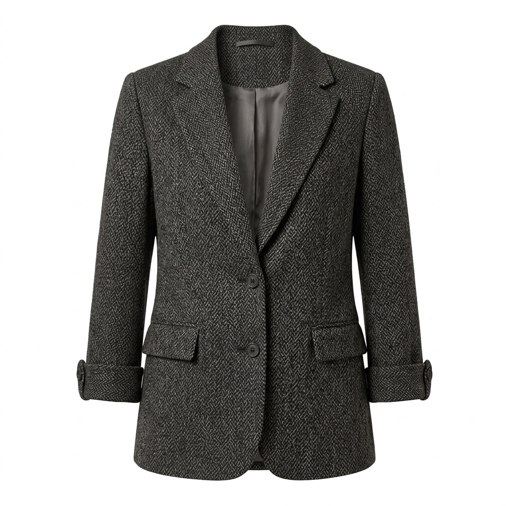 Mizuki blazer effet tweed à chevrons - Hero studio