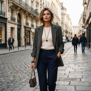 Mizuki blazer effet tweed à chevrons - Ambiance lifestyle