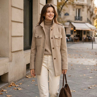 Shino manteau court - photo lifestyle urbaine