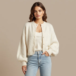 Shizuka – Cardigan blanc crème studio