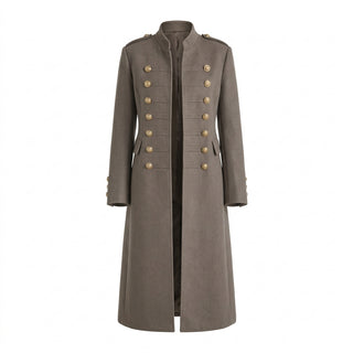 Chiaki – Manteau long militaire taupe vue principale