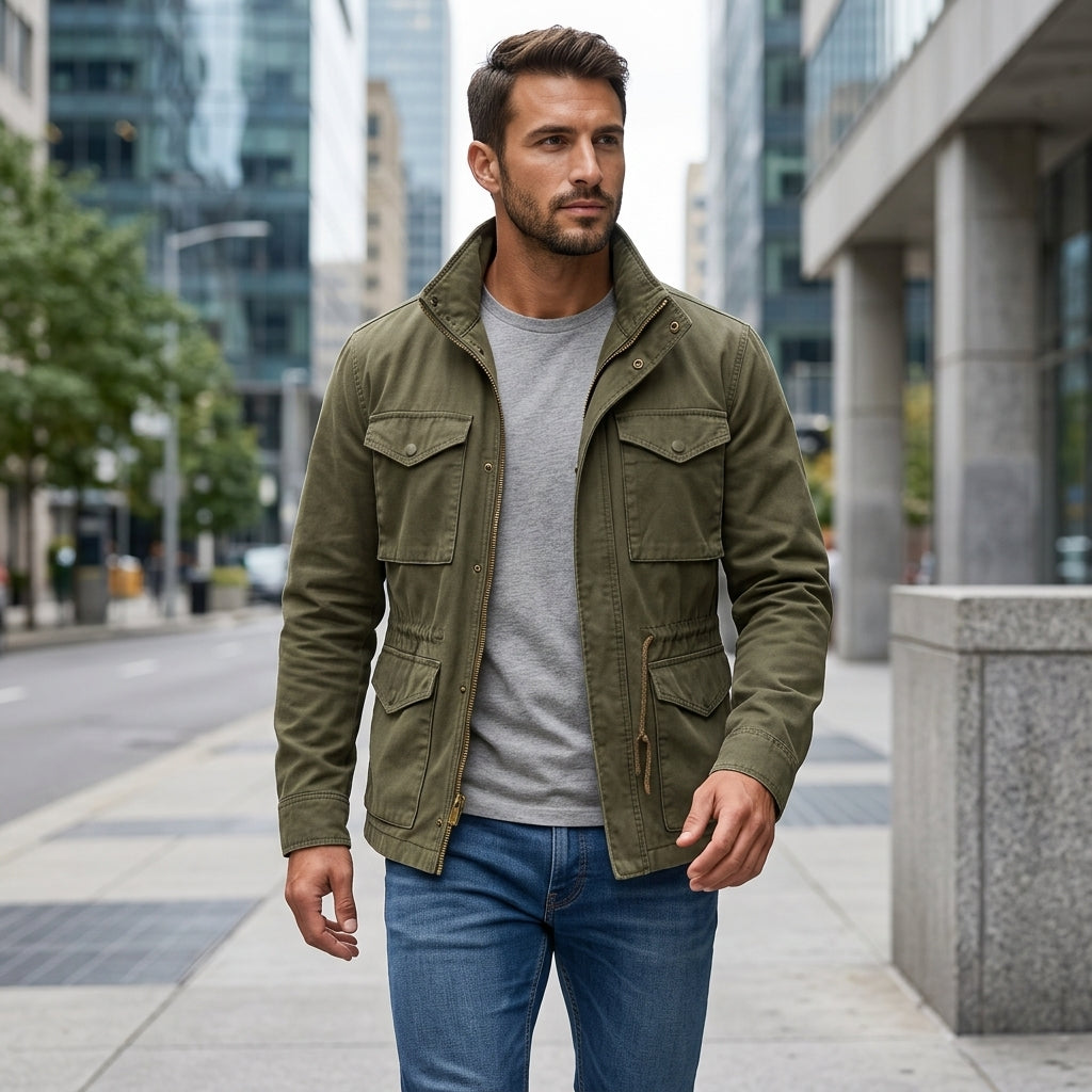 Taka Veste militaire M-65 scène lifestyle urbaine