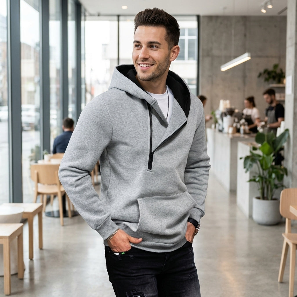 Kiri – sweat à capuche porté en extérieur urbain