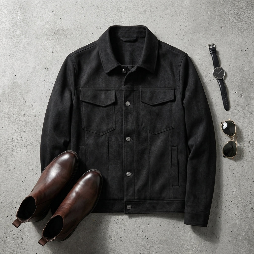 Kage – Veste effet cuir composition style et accessoires