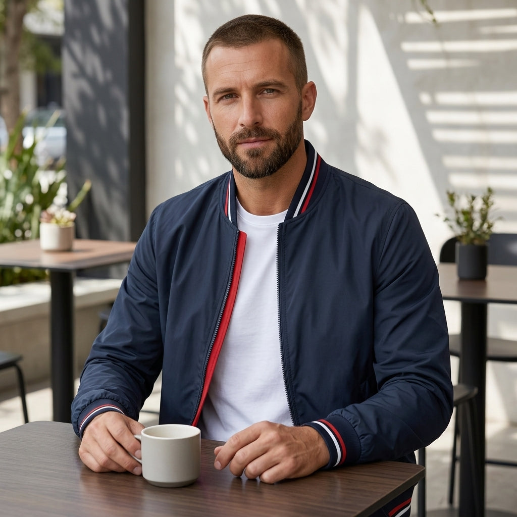 Machi – Veste urbaine vue portée café terrasse