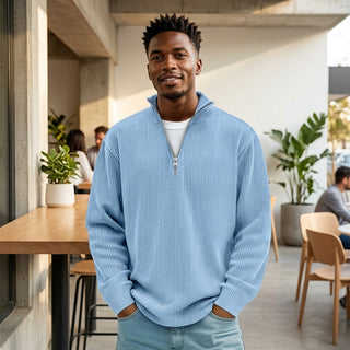 Pull côtelé Daichi - Ambiance lifestyle café urbain