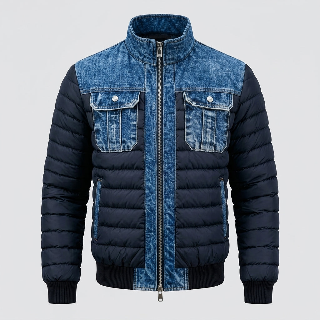 Tatsu – Veste hybride matelassée et denim vue principale