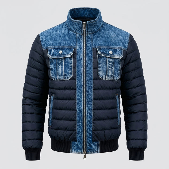 Tatsu – Veste hybride matelassée et denim vue principale