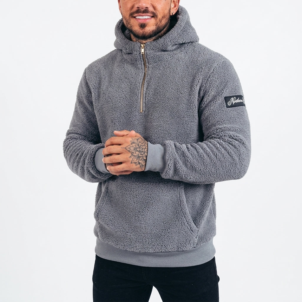 Kazuki sweat zippé en maille douillette - photo principale studio