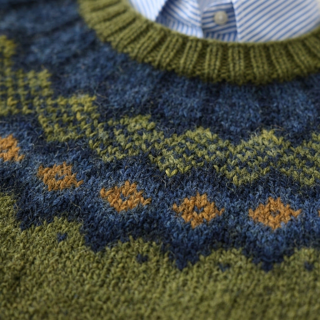 Tomiko – Gros plan maille et motif losanges