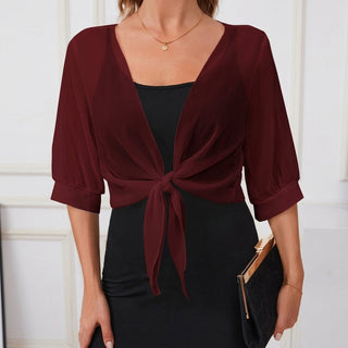 Kanoko – Blouse col V à lien foulard – Coupe fluide et légèreté