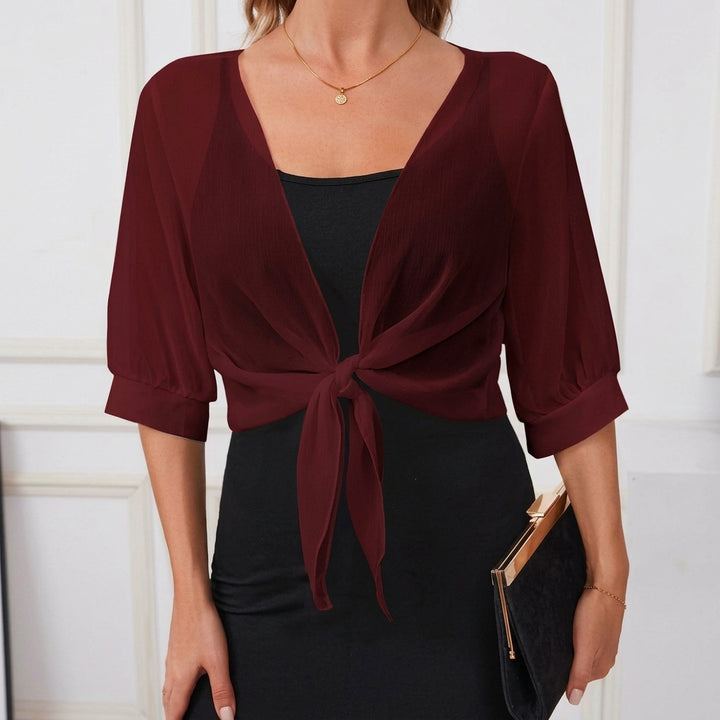 Kanoko – Blouse col V à lien foulard – Coupe fluide et légèreté
