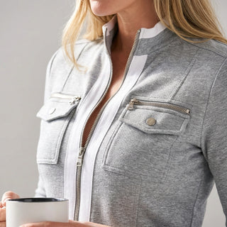 Akina ensemble survêtement femme - gros plan détails finitions et zip