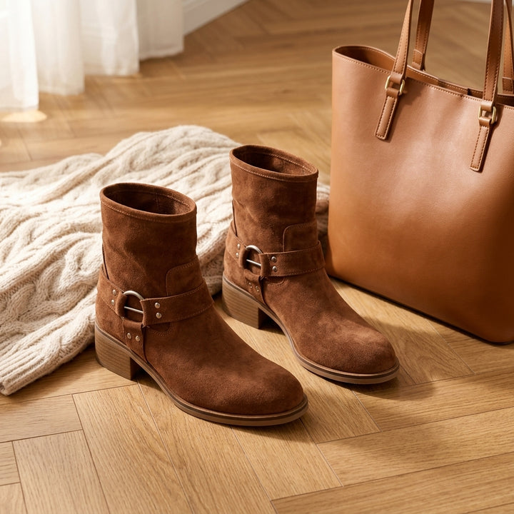 Kyoko – Bottines marron mise en scène lifestyle