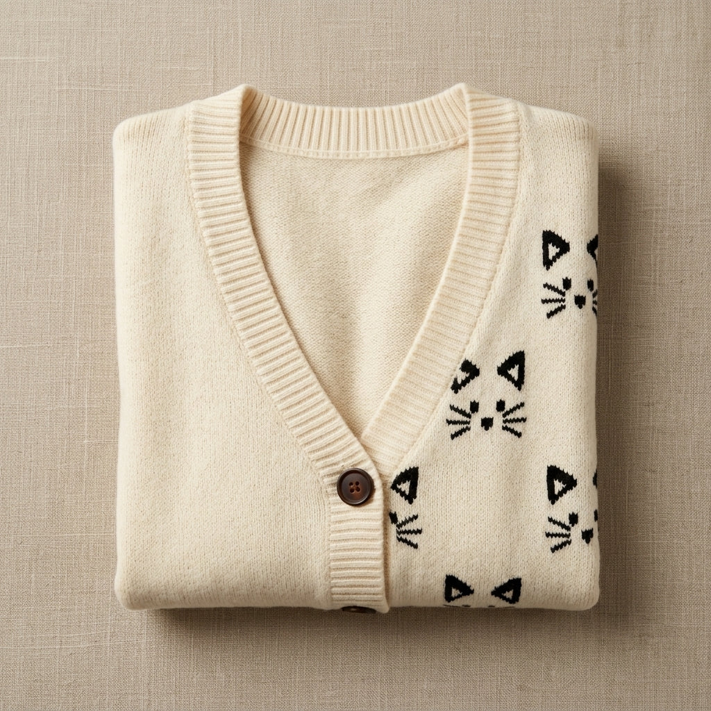 Gilet boutonné Chiyoko plié - détail des finitions