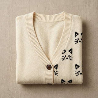 Gilet boutonné Chiyoko plié - détail des finitions