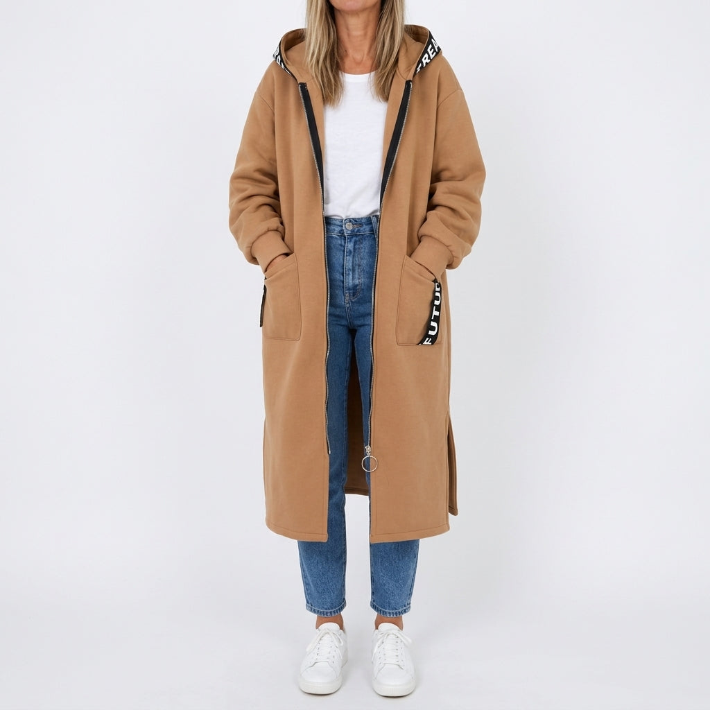 Midoriko – Manteau long zippé à capuche studio hero