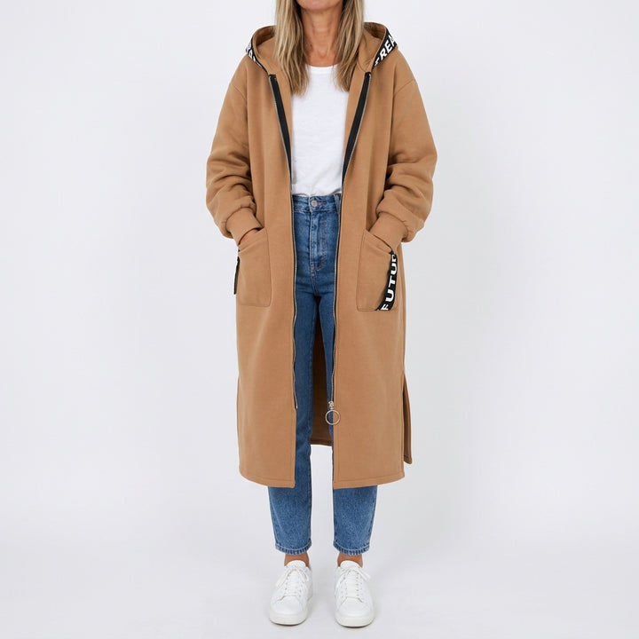 Midoriko – Manteau long zippé à capuche studio hero