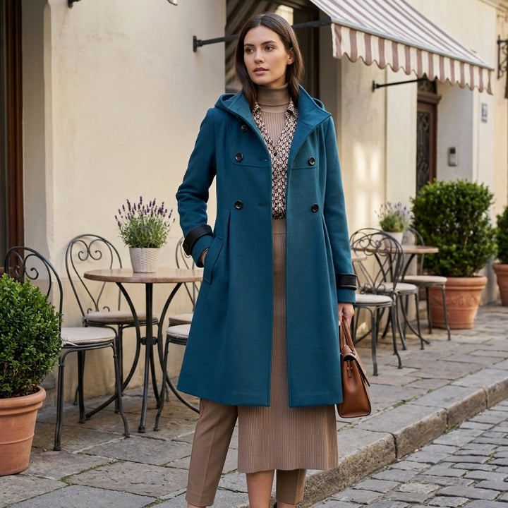 Hisako Trench longueur genou doublé - Porté modèle élégant