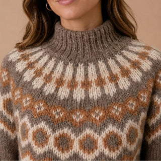 Akemi – Gros plan maille et motif jacquard