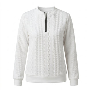Yoshiko – Sweat texturé zippé vue principale studio