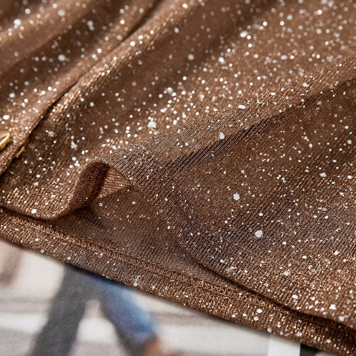 Noriko veste courte à paillettes – gros plan texture et paillettes