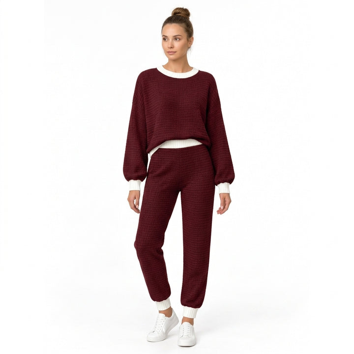 Mariko ensemble deux pièces bordeaux – photo studio principale