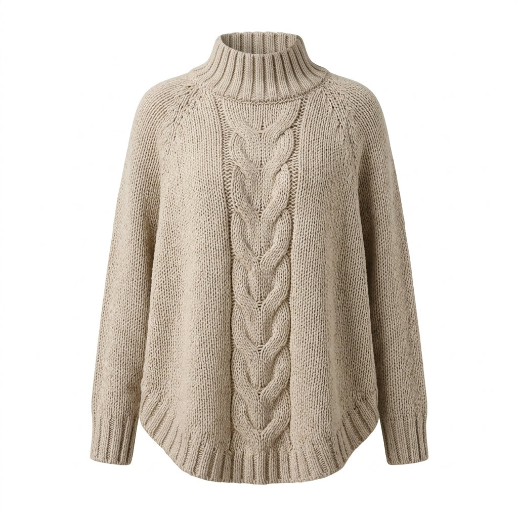 Megumi – Pull vintage col montant vue studio
