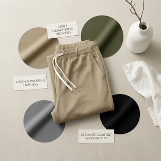 Reiko - Présentation flat lay des déclinaisons de coloris